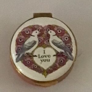 🎄🎁Crummles I Love You Love Birds Trinket Box